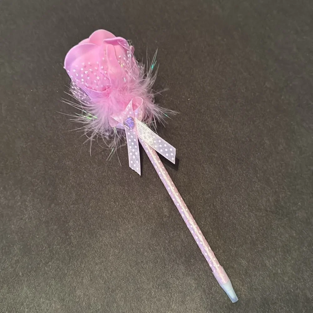Novelty Pink Rose Birthday Valentines Gift Pens 12 Pack (Individually Boxed) NEW